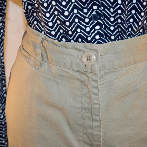 Talbots Size 18 Khaki Tan High Waisted Straight Leg Chino Trousers - Picture 5 of 11